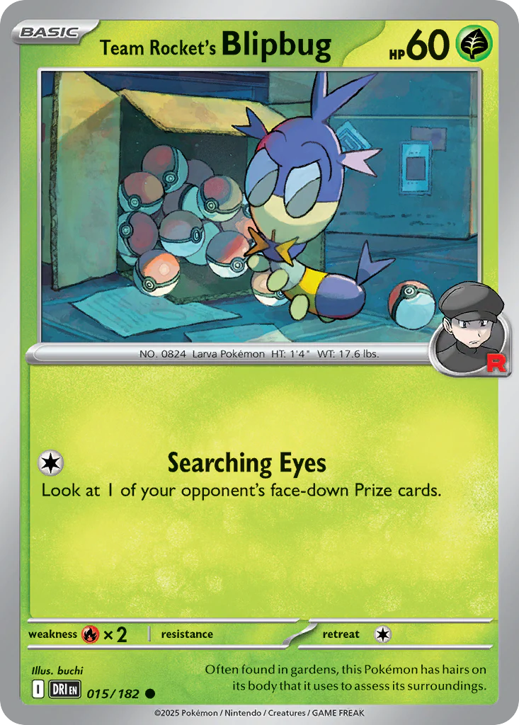 Team Rocket's Blipbug (15/182) - [Reverse Holo] Destined Rivals (DRI)