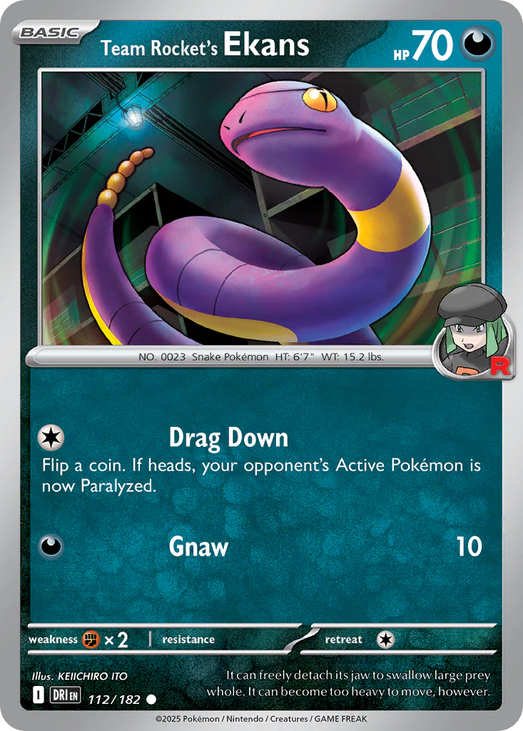 Team Rocket's Ekans (112/182) - Destined Rivals (DRI)