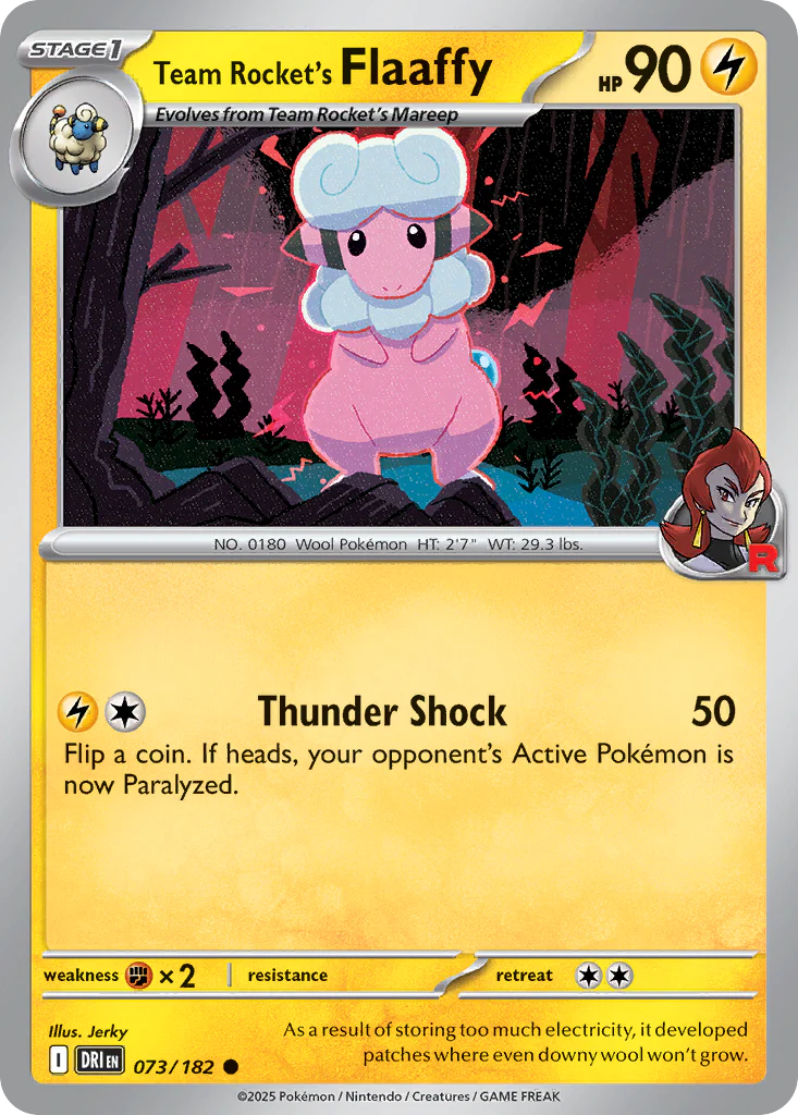 Team Rocket's Flaaffy (73/182) - [Reverse Holo] Destined Rivals (DRI)