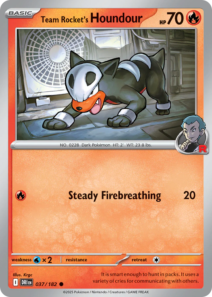 Team Rocket's Houndour (37/182) - Destined Rivals (DRI)