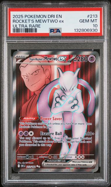 Team Rocket's Mewtwo ex #213 - [Graded PSA 10] SV10: Destined Rivals (DRI)