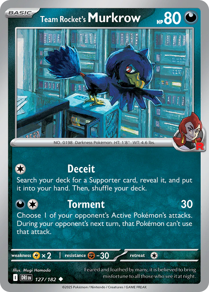Team Rocket's Murkrow (127/182) - Destined Rivals (DRI)