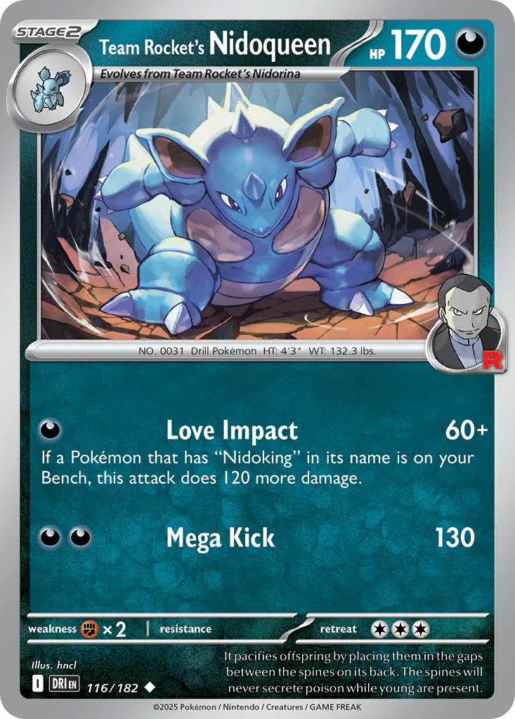 Team Rocket's Nidoqueen (116/182) - Destined Rivals (DRI)