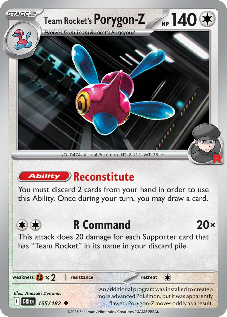 Team Rocket's Porygon-Z (155/182) - Destined Rivals (DRI)