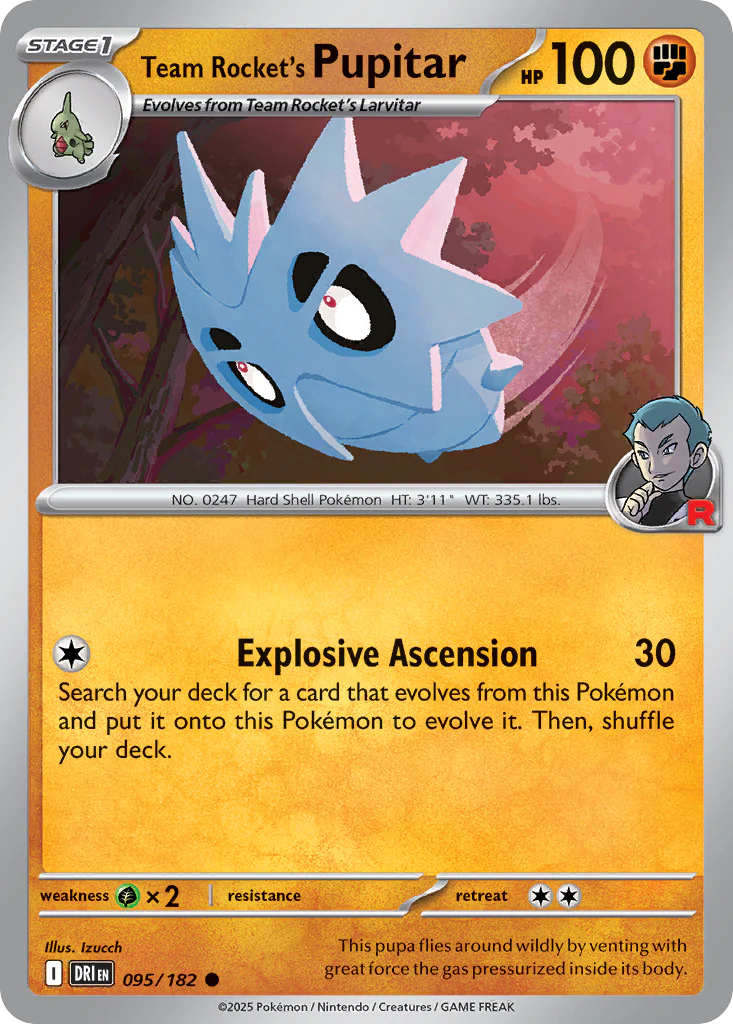 Team Rocket's Pupitar (95/182) - Destined Rivals (DRI)