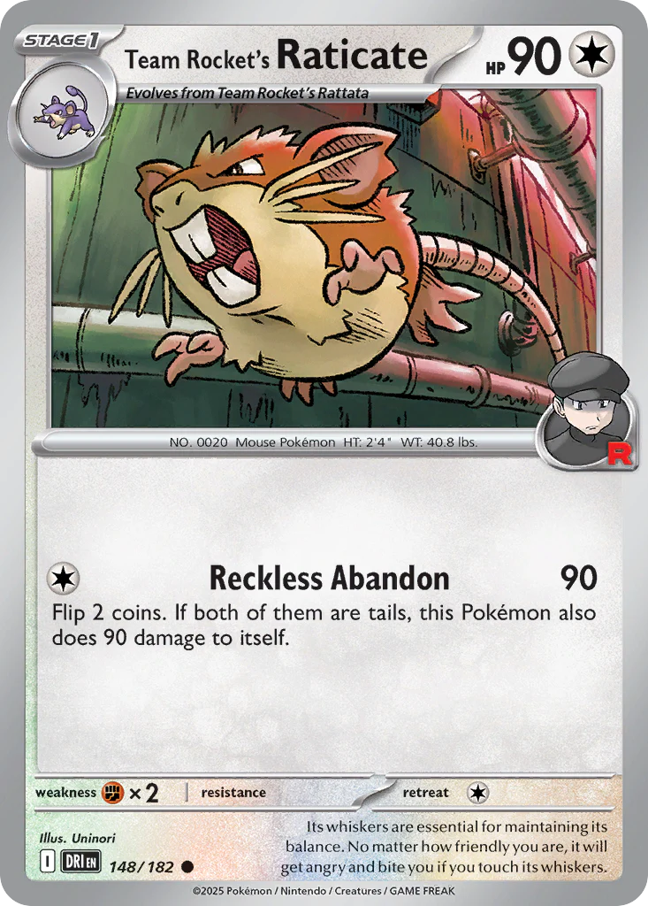 Team Rocket's Raticate (148/182) - Destined Rivals (DRI)