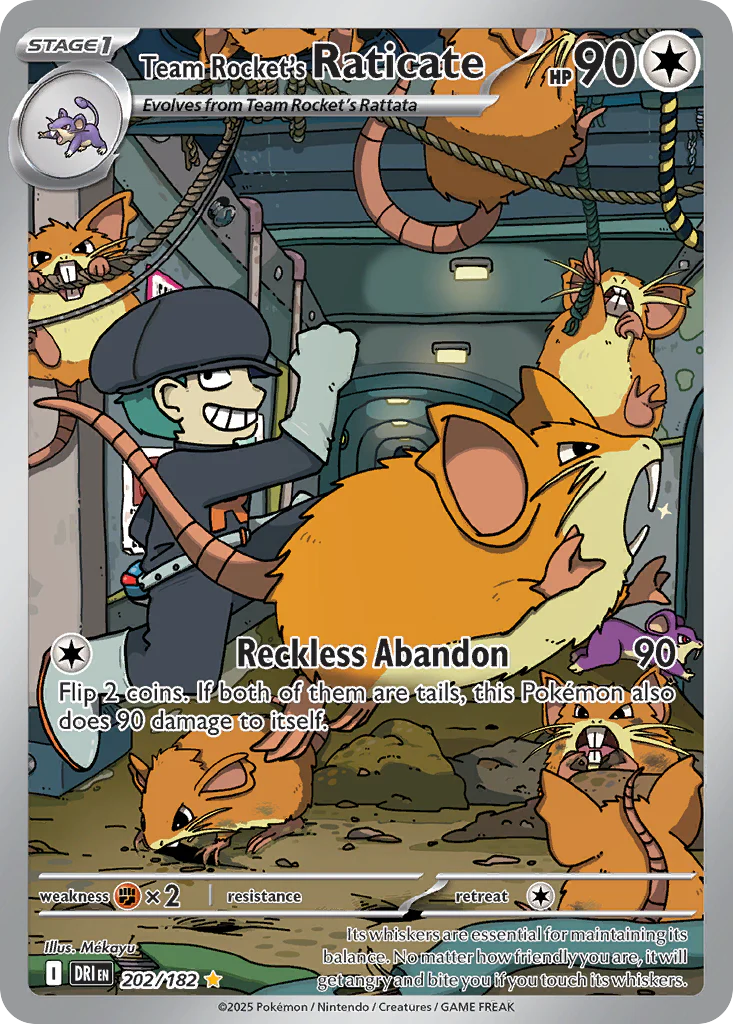 Team Rocket's Raticate (202/182) - [Illustration Rare] Destined Rivals (DRI)
