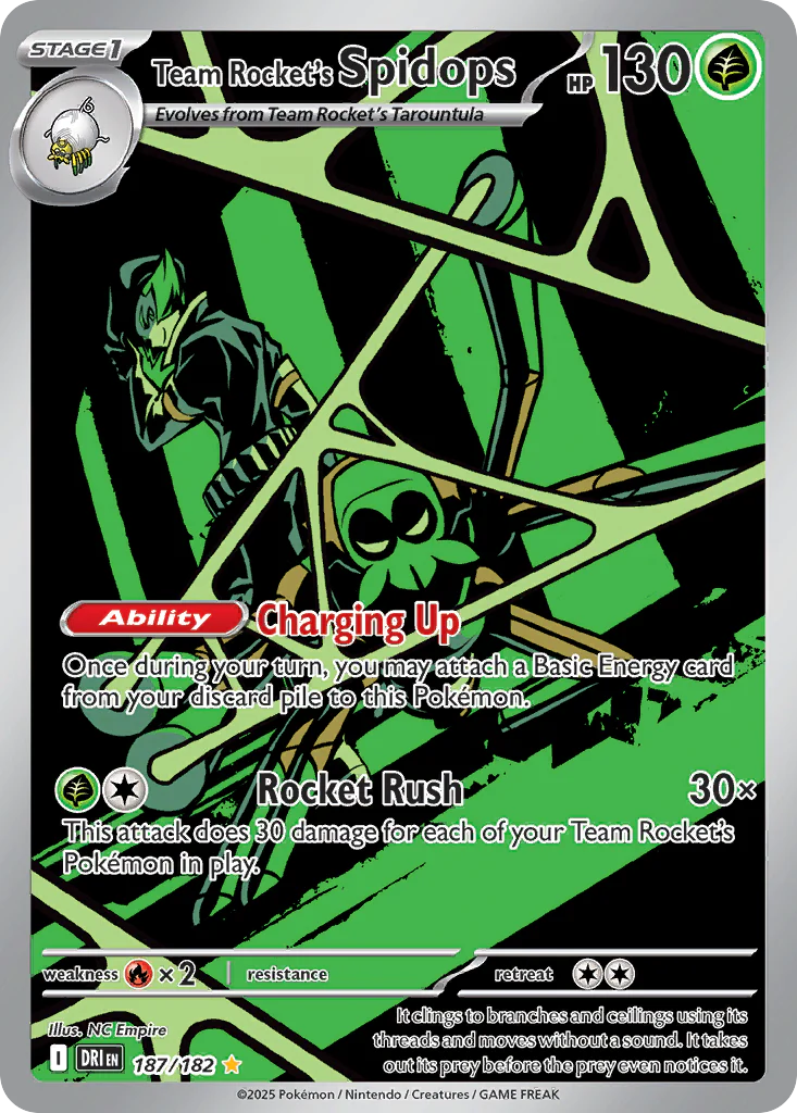 Team Rocket's Spidops (187/182) - [Illustration Rare] Destined Rivals (DRI)
