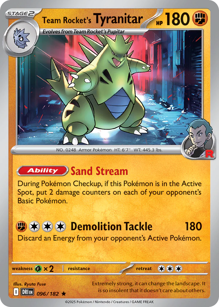 Team Rocket's Tyranitar (96/182) - Destined Rivals (DRI)