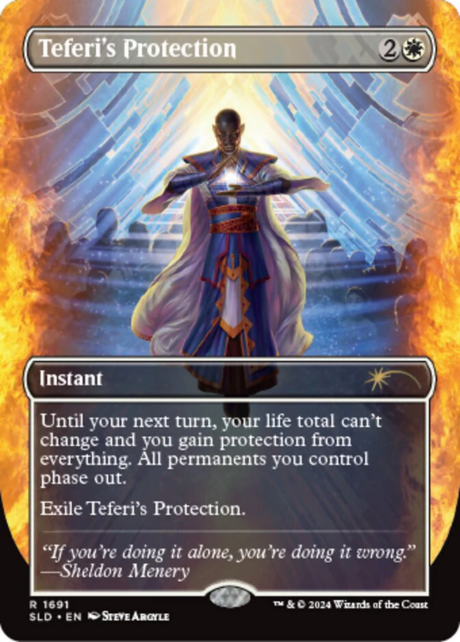 Teferi's Protection (1691) - [Foil, Borderless] Secret Lair Drop (SLD)