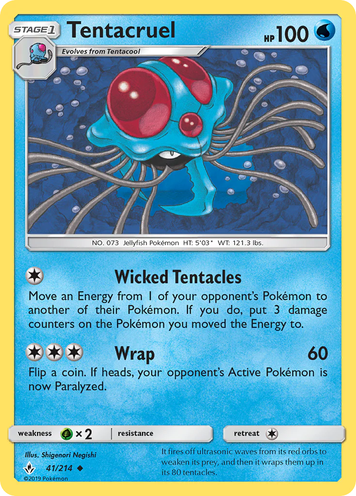 Tentacruel (41/214) - [Reverse Holo] Unbroken Bonds (UNB)