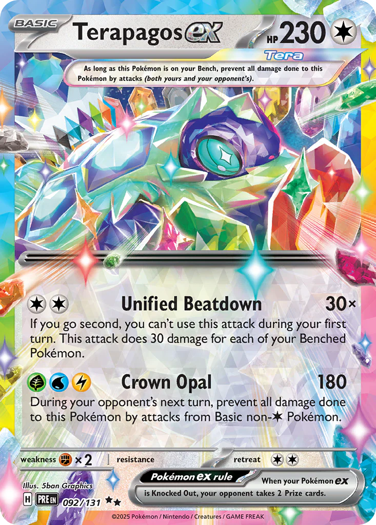 Terapagos ex (92/131) - [Holo Foil] Prismatic Evolutions (PRE)