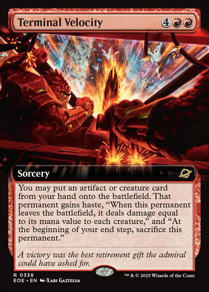 Terminal Velocity (338) - [Foil, Extended Art] Edge of Eternities (EOE)