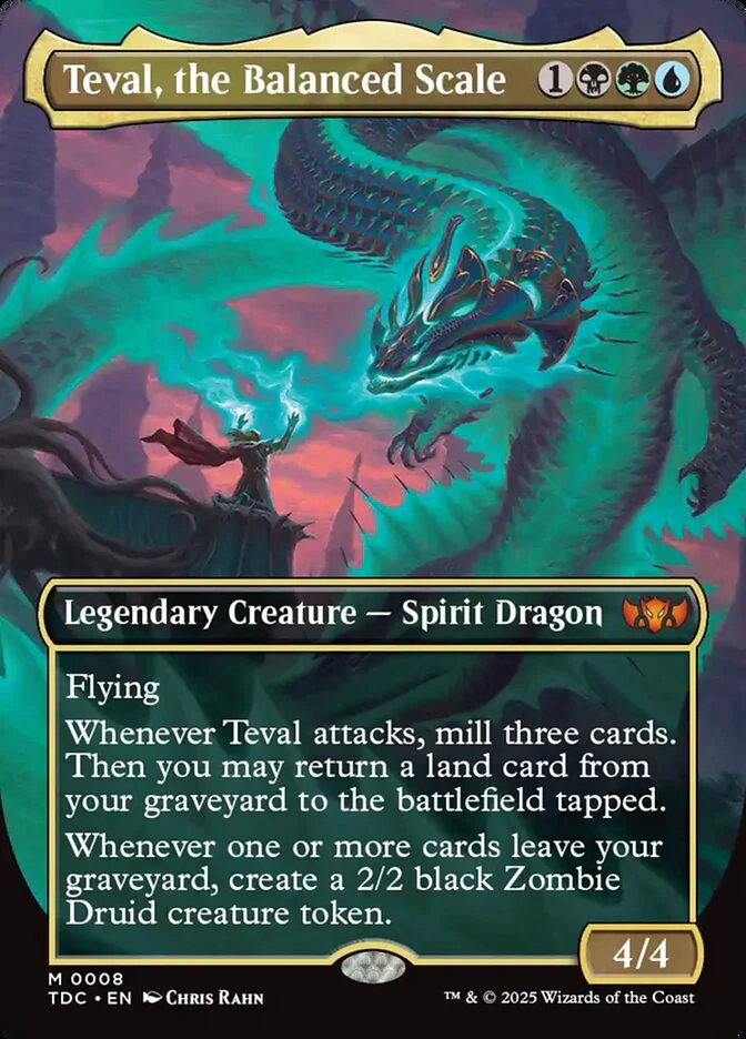 Teval, the Balanced Scale - [Borderless] Tarkir: Dragonstorm Commander (TDC)