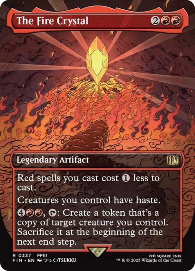 The Fire Crystal (337) - [Foil, Borderless] Final Fantasy (FIN)