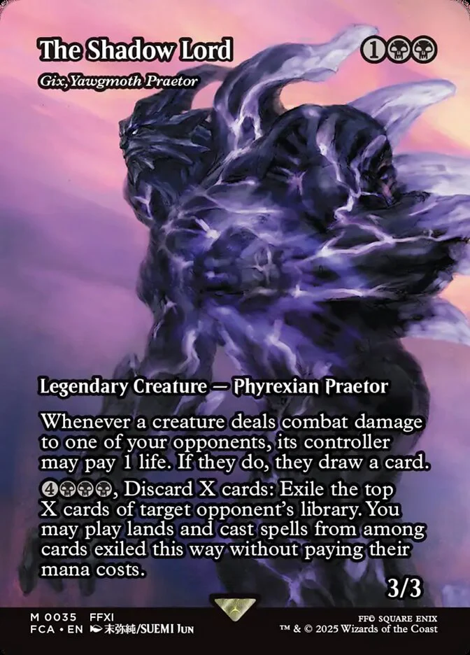 The Shadow Lord - Gix, Yawgmoth Praetor (35) - [Borderless] Final Fantasy: Through the Ages (FCA)