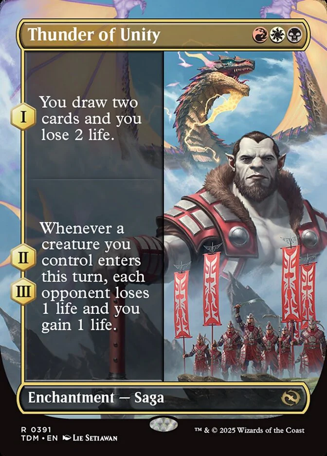 Thunder of Unity (391) - [Foil, Borderless] Tarkir: Dragonstorm (TDM)