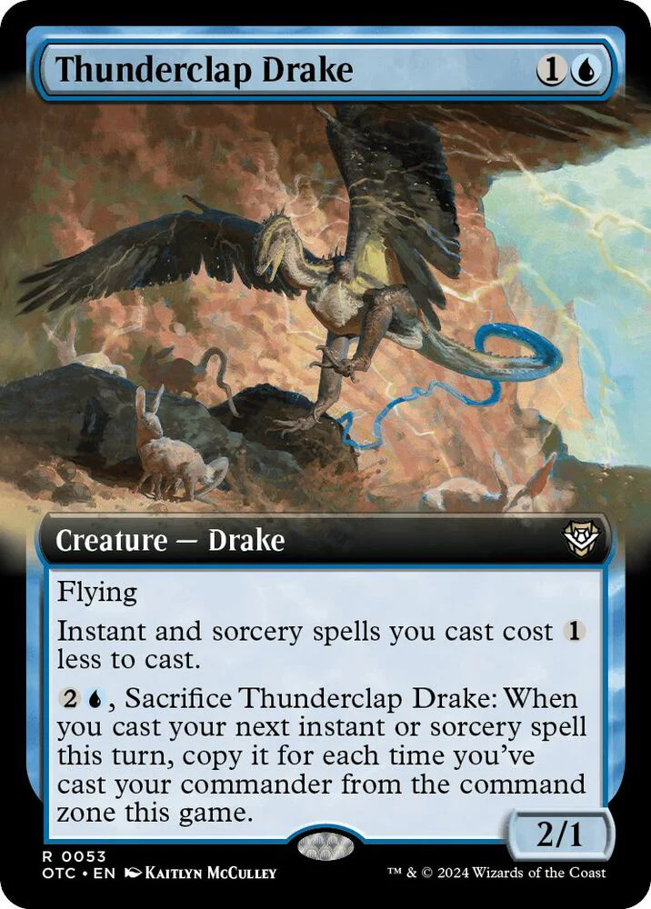 Thunderclap Drake - [Extended Art] Commander: Outlaws of Thunder Junction (OTC)