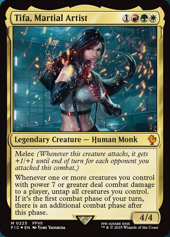 Tifa, Martial Artist (225) - [Surge Foil] Final Fantasy Commander (FIC)
