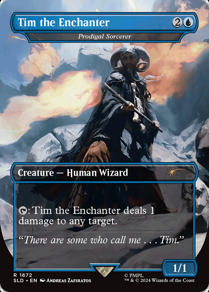 Tim the Enchanter - Prodigal Sorcerer - [Foil, Borderless] Secret Lair Drop (SLD)