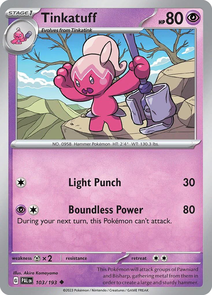 Tinkatuff (103/193) - [Reverse Holo] Paldea Evolved (PAL)