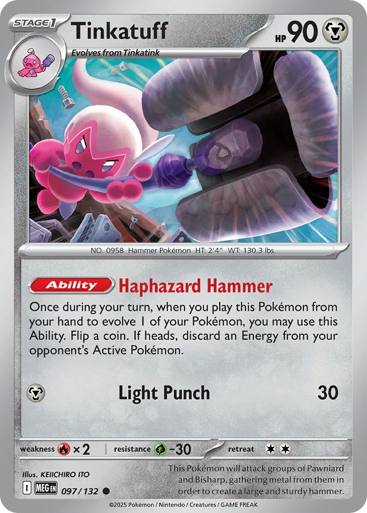 Tinkatuff (97/132) - [Reverse Holo] Mega Evolution (MEG)
