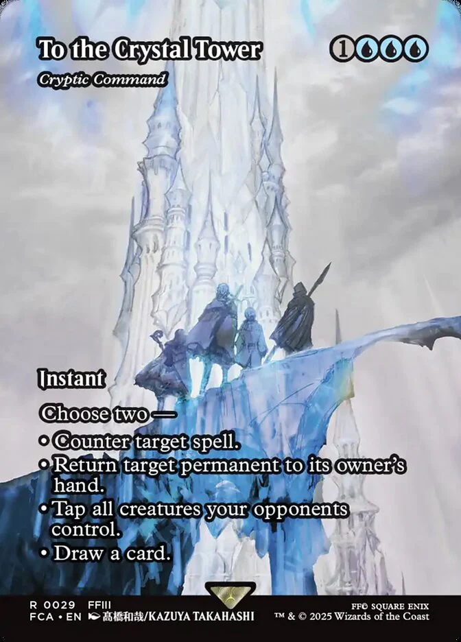 To the Crystal Tower - Cryptic Command (29) - [Foil, Borderless] Final Fantasy: Through the Ages (FCA)
