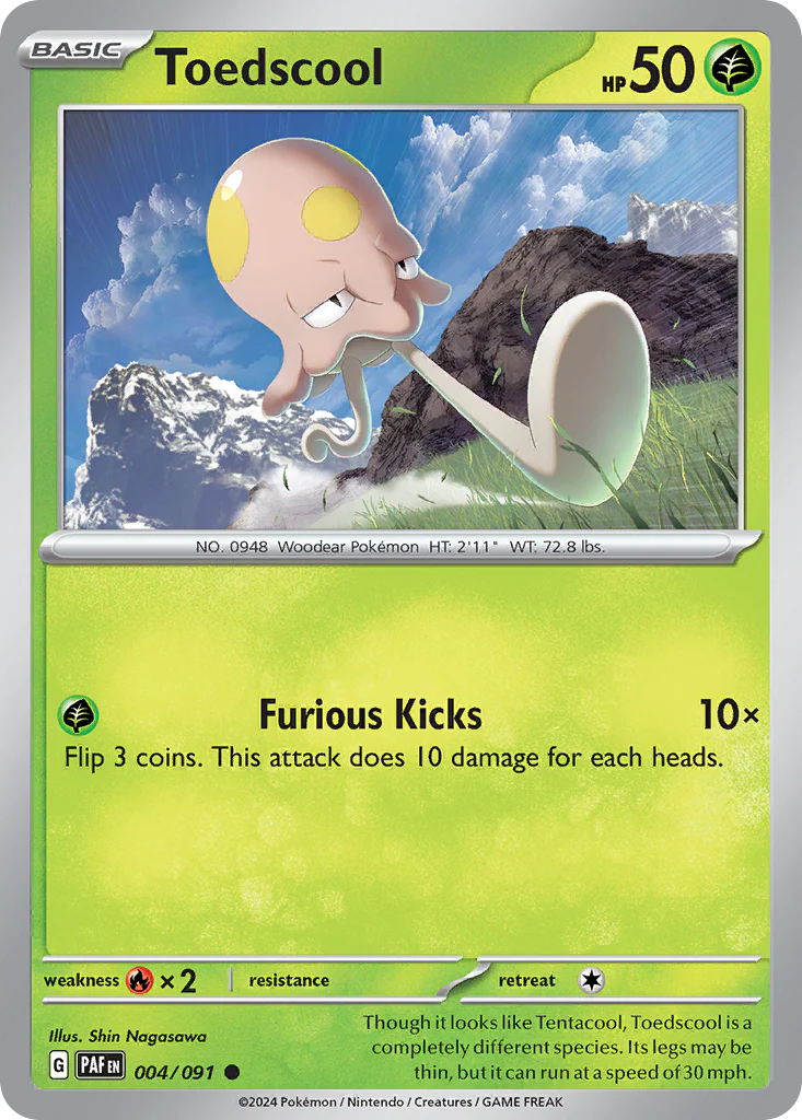 Toedscool (4/91) - [Reverse Holo] Paldean Fates (PAF)