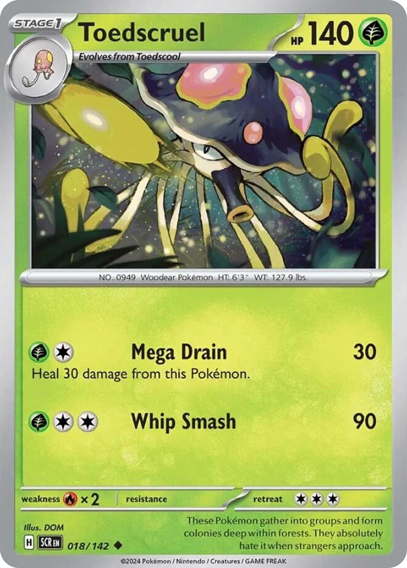 Toedscruel (18/142) - [Reverse Holo] Stellar Crown (SCR)