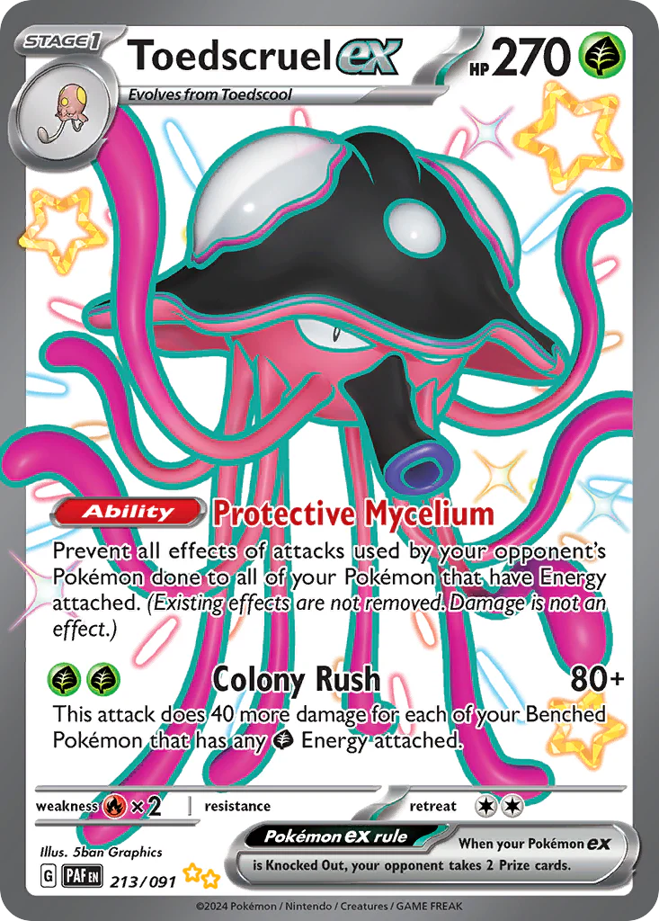 Toedscruel ex (213/91) - [Shiny Holo] Paldean Fates (PAF)