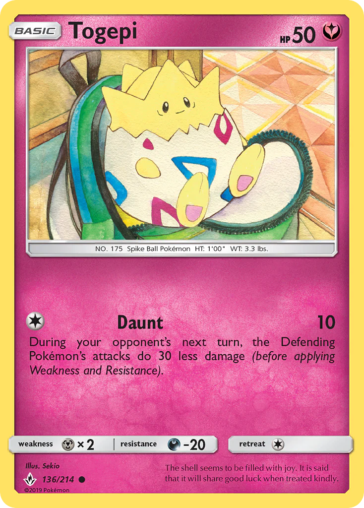 Togepi (136/214) - [Reverse Holo] Unbroken Bonds (UNB)