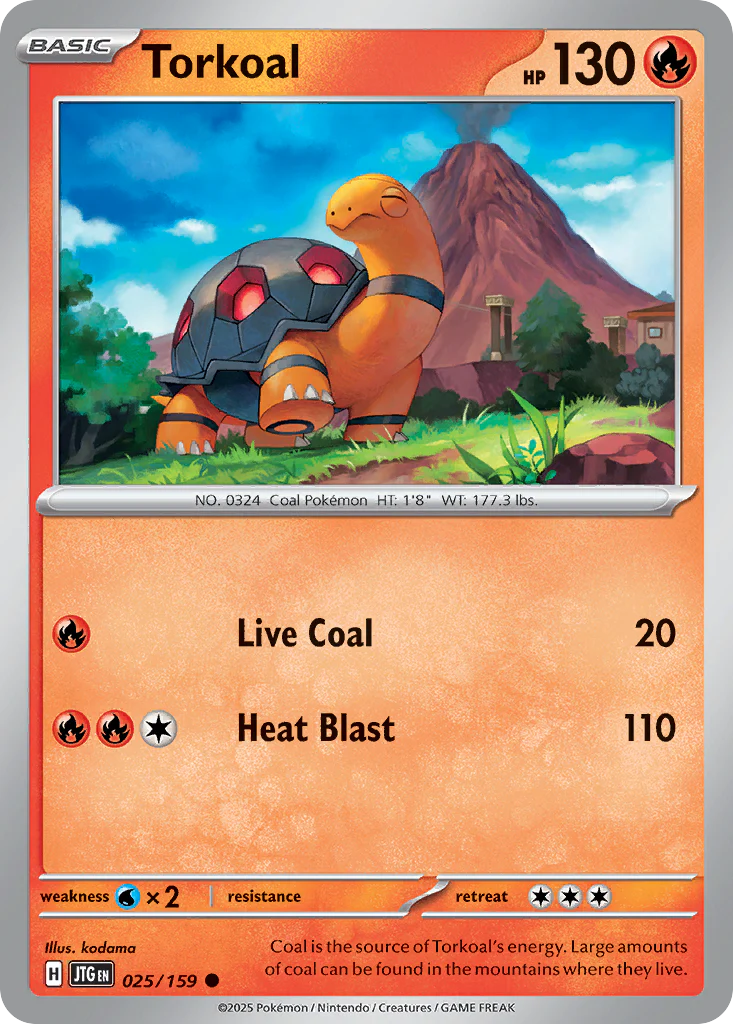 Torkoal (25/159) - [Reverse Holo] Journey Together (JTG)