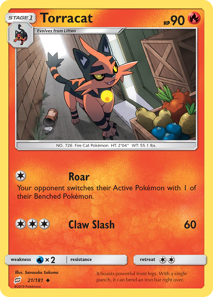 Torracat (21/181) - [Reverse Holo] Team Up (TEU)