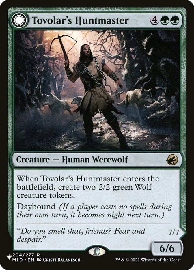 Tovolar's Huntmaster // Tovolar's Packleader - The List (PLST)