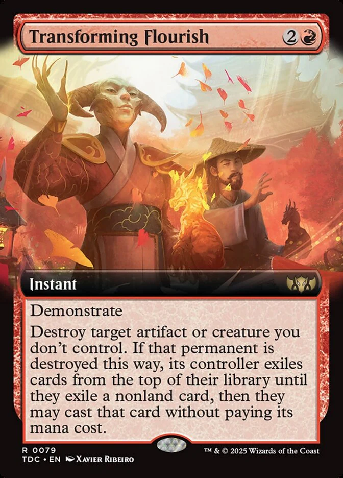 Transforming Flourish - [Extended Art] Tarkir: Dragonstorm Commander (TDC)