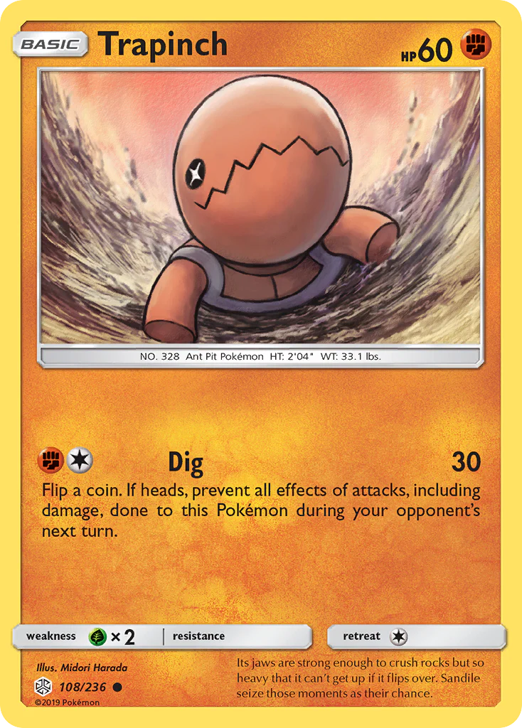 Trapinch (108/236) - [Reverse Holo] Cosmic Eclipse (CEC)