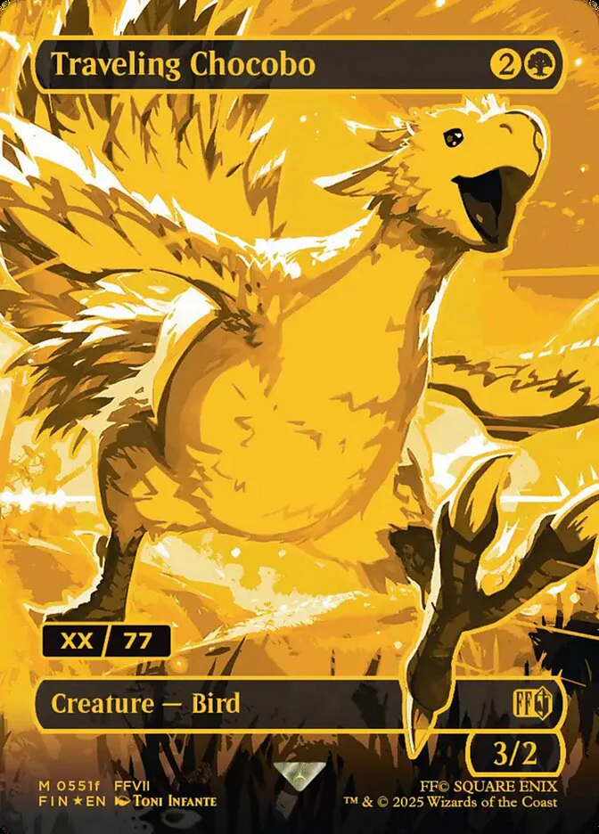 Traveling Chocobo (551f) - [Foil, Serialized] Final Fantasy (FIN)