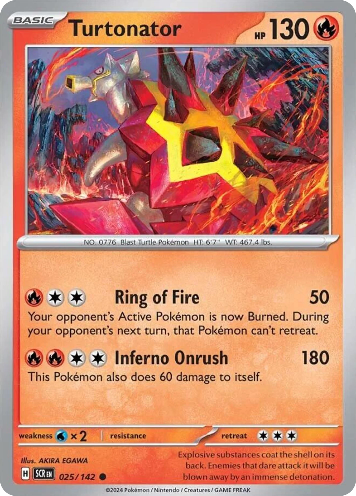 Turtonator (25/142) - [Reverse Holo] Stellar Crown (SCR)