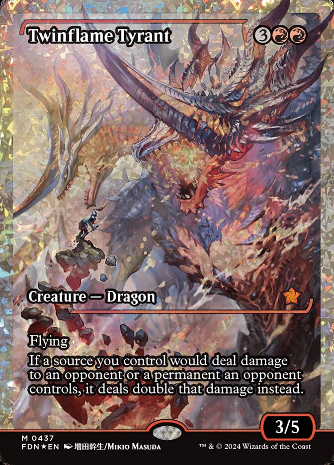 Twinflame Tyrant - [Fractured Foil, Showcase] Foundations (FDN)