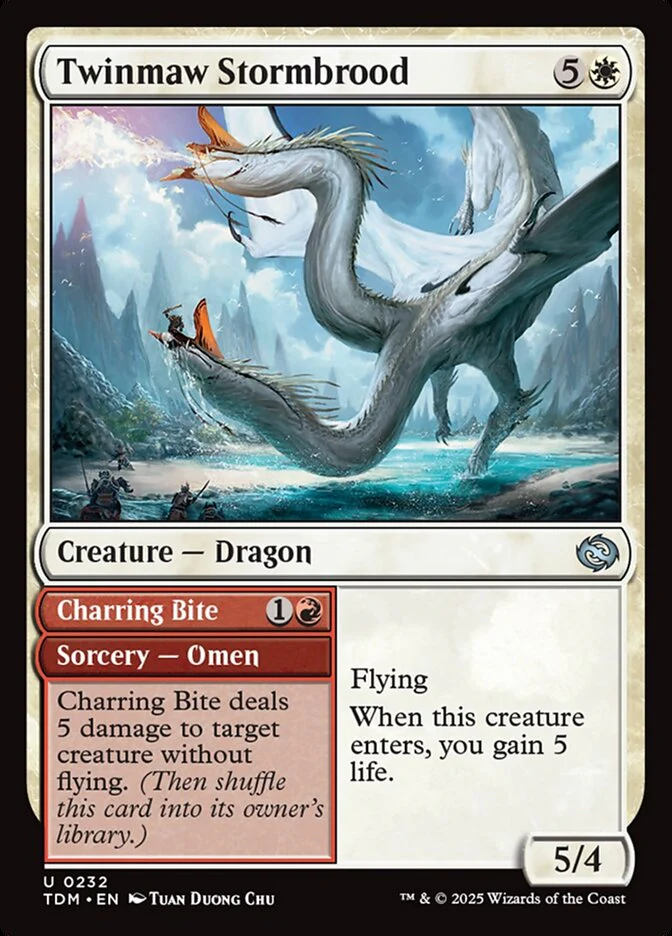 Twinmaw Stormbrood // Charring Bite (232) - [Foil] Tarkir: Dragonstorm (TDM)