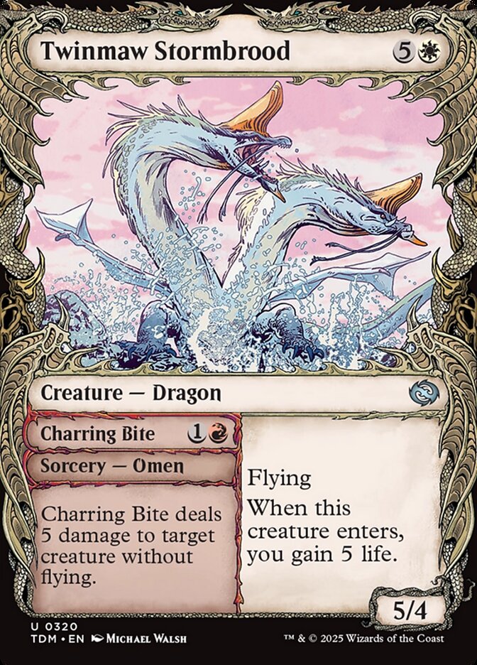 Twinmaw Stormbrood // Charring Bite (320) - [Foil, Showcase] Tarkir: Dragonstorm (TDM)