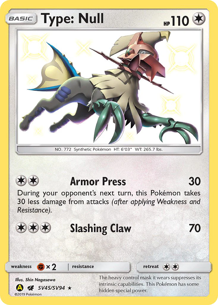 Type: Null (SV45/94) - Hidden Fates Shiny Vault (HIFSV)