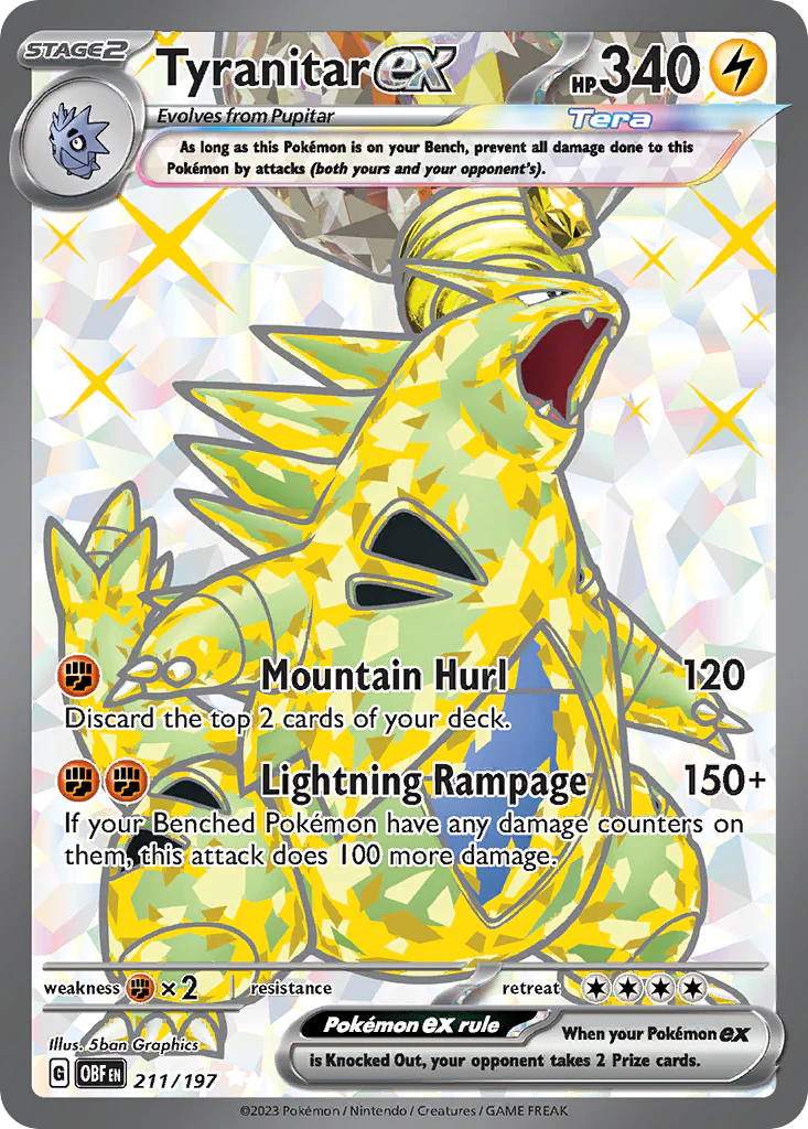 Tyranitar ex (211/197) - [Full Art] Obsidian Flames (OBF)