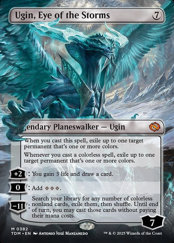 Ugin, Eye of the Storms // Ugin, Eye of the Storms (382) - [Foil, Borderless] Tarkir: Dragonstorm (TDM)