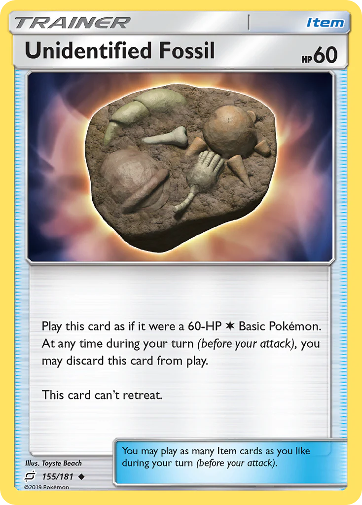 Unidentified Fossil (155/181) - [Reverse Holo] Team Up (TEU)