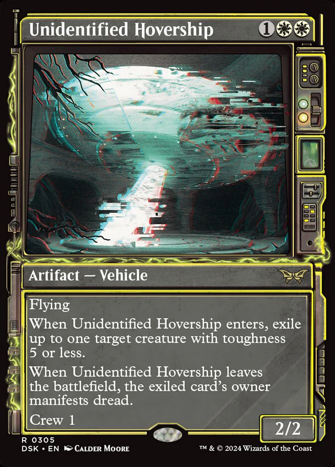 Unidentified Hovership - [Foil, Showcase] Duskmourn: House of Horror (DSK)