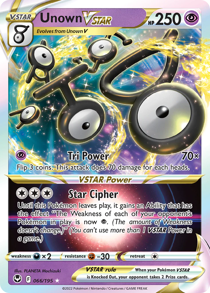 Unown VSTAR (66/195) - [Holo Foil] Silver Tempest (SIT)