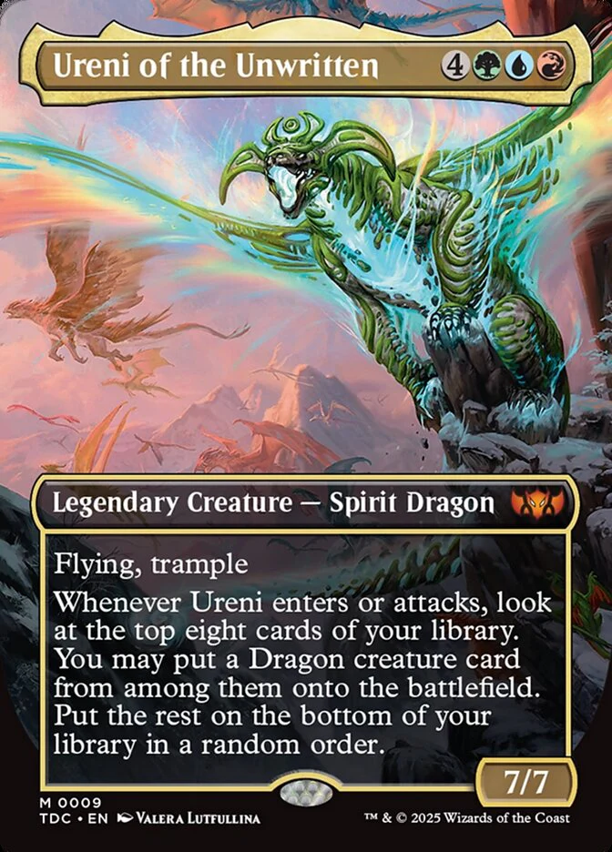 Ureni of the Unwritten - [Foil, Borderless] Tarkir: Dragonstorm Commander (TDC)