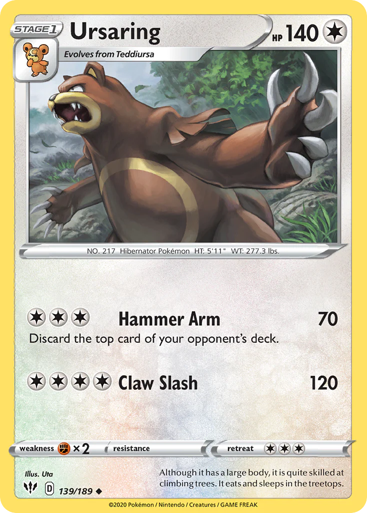 Ursaring (139/189) - Darkness Ablaze (DAA)