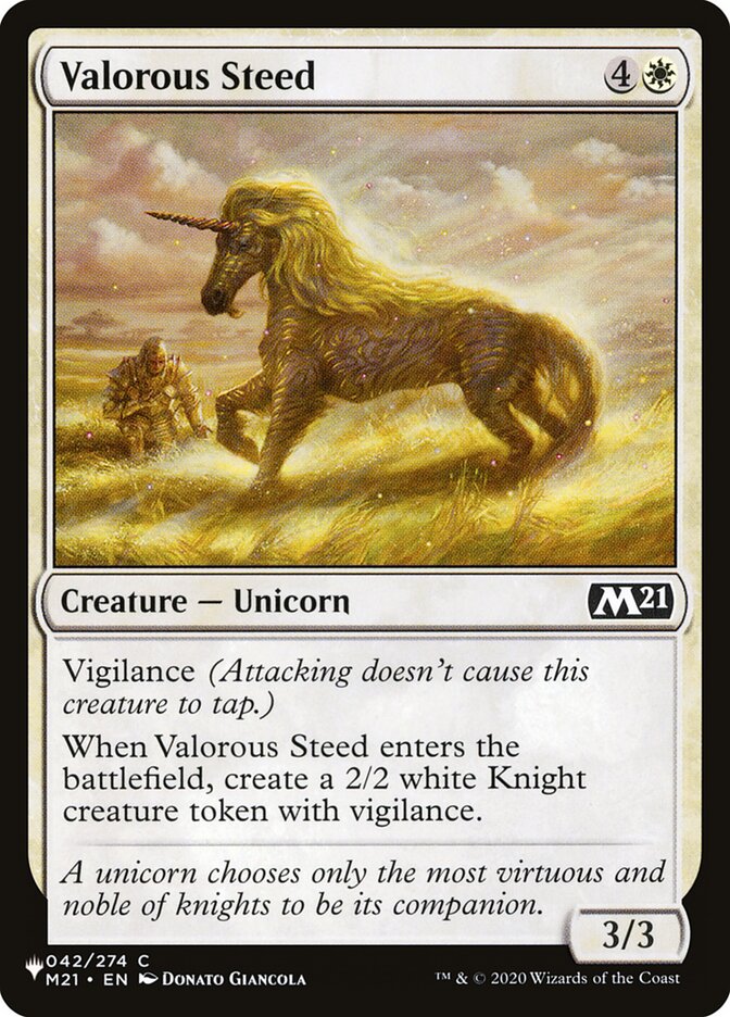 Valorous Steed - The List (PLST)